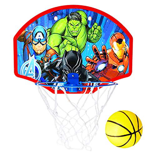 Marvel Avengers Toys Bundle with Avengers Basketball Goal Marvel Avengers Basketball Hoop Avengers Activity Set Avengers Stickers and Superhero Door Hanger 